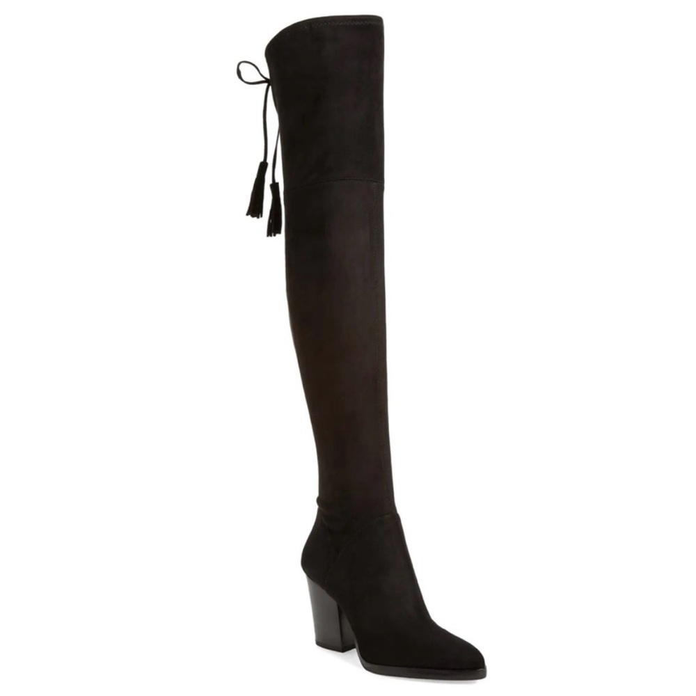 Marc Fisher Black Pull On Over the Knee Boot